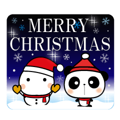 Lineスタンプ ぱんだのキラキラクリスマス お正月 16種類 120円